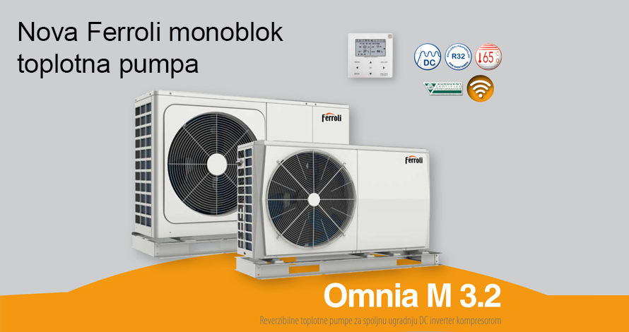 Toplotna pumpa monoblok vazduh/voda FERROLI Omnia M